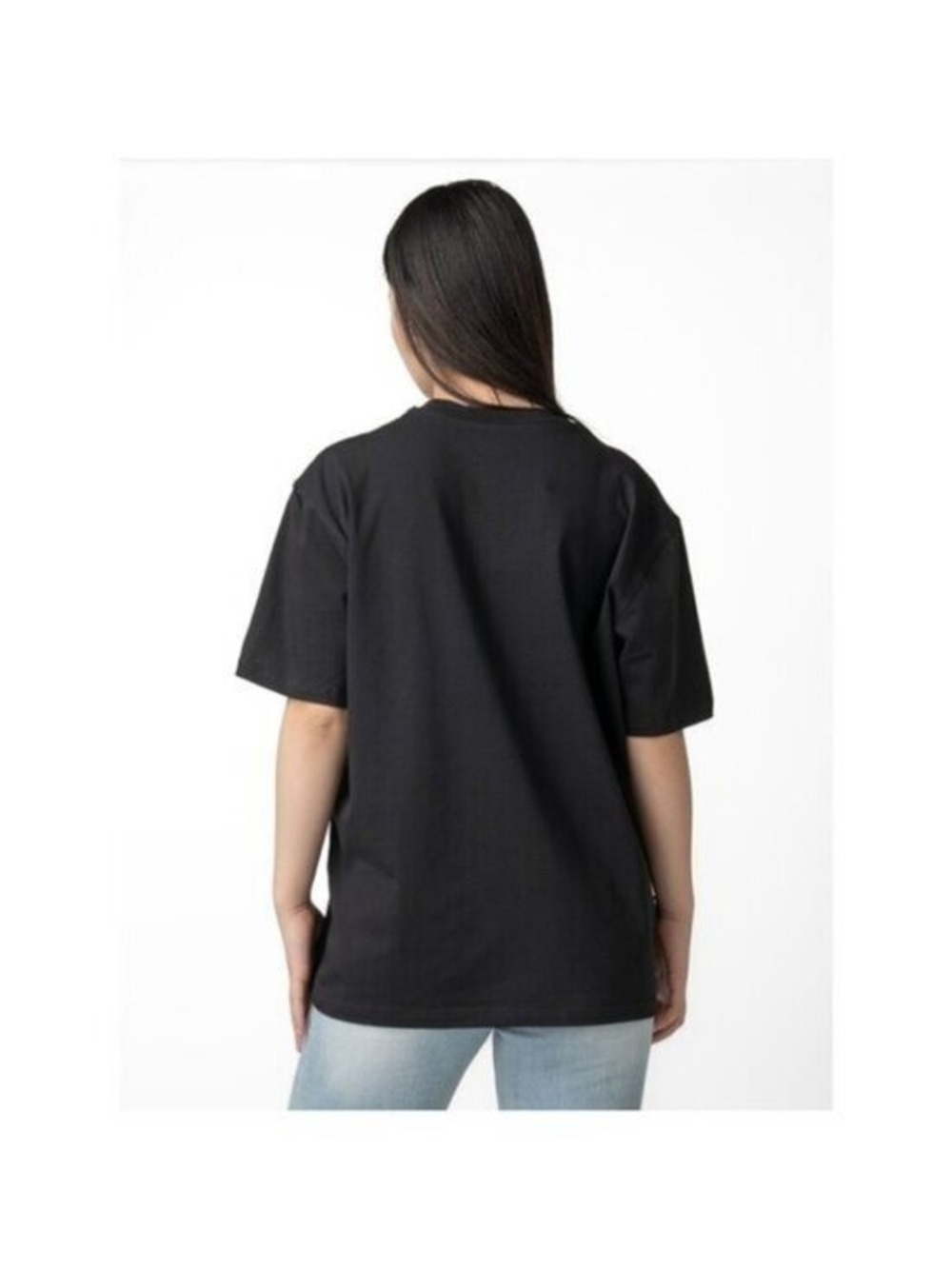 Womens Black Cotton T-Shirt